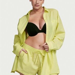 NWT Victoria’s Secret Linen Swim Coverup Drawstring Tie Shorts